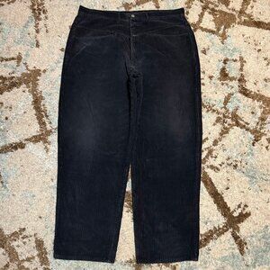 Vintage Marithe Francois Girbaud Baggy Corduroy Pants Size 38x31 Black 80s 90s